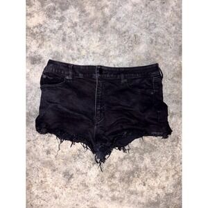 Volcom Stoney Cut off Shorts Womens 30 Black Raw Hem Edge Micro Fit Mid Rise